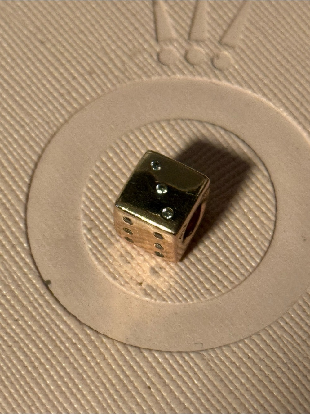 Pandora Rose Gold Sparkling Dice Charm